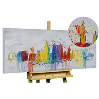 ACRYLBILD HANDGEMALT 120/60 cm - Grau, Holz/Textil (120/60cm) - KUNSTLOFT