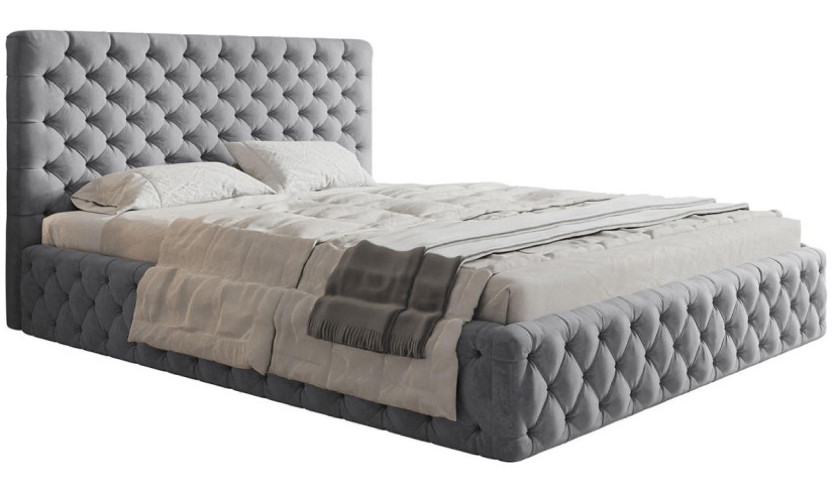 Sepro Meble Bett Schwarz, Grau, Grün 160x200 cm