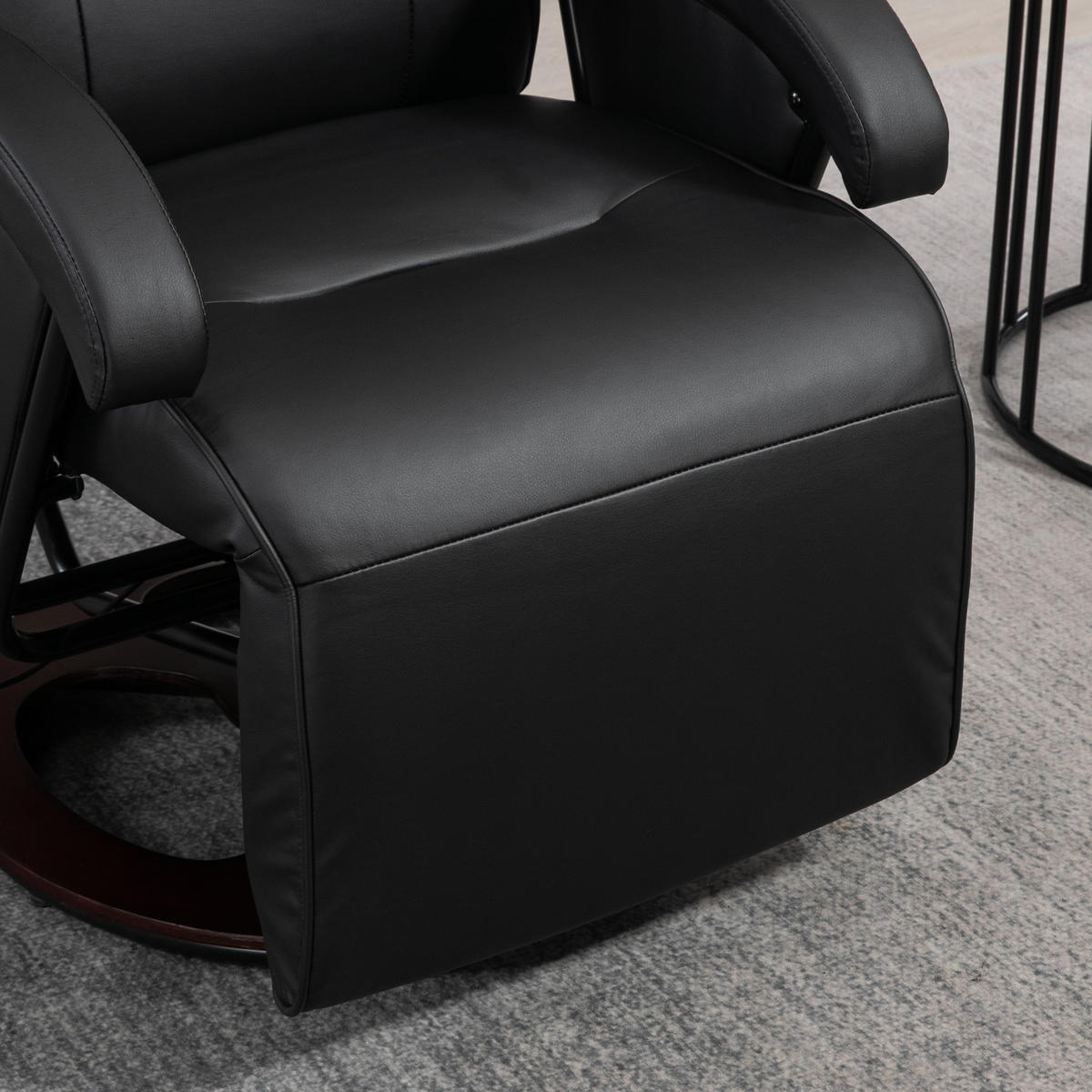 FERNSEHSESSEL DE-06312 mit Fußstütze, 135° neigbar Schwarz - Schwarz, Metall (66/107/86cm) - ComfortXL