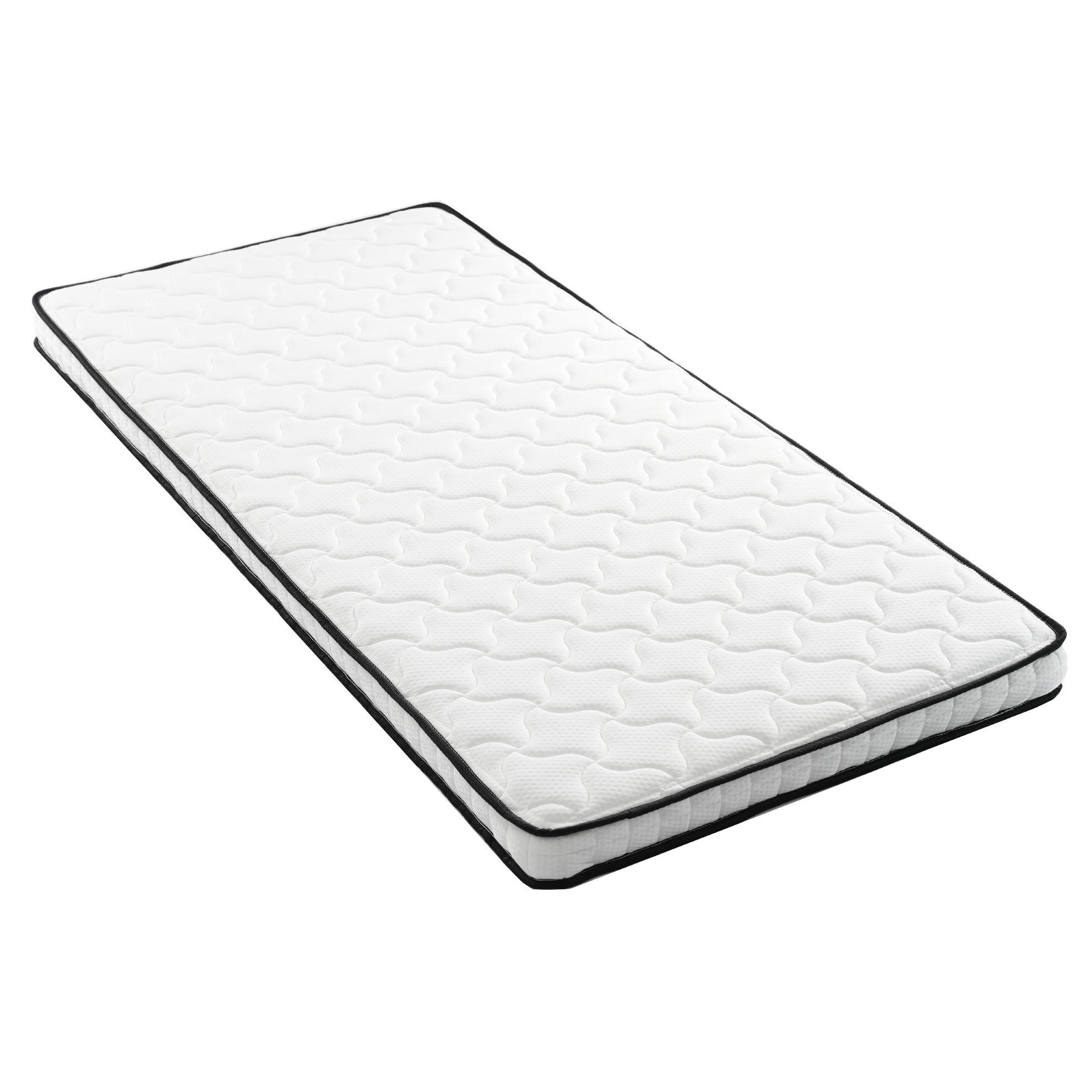 MATRATZE 90 x 190 cm aus Fabric und Metall mit ergonomischem Design, Weiß - Weiß, Textil (90/190cm) - OKMYHOME