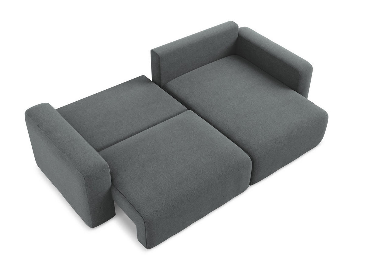 3-SITZER SOFA Chenille Stoff Grün - Limette/Schwarz, Kunststoff/Textil (285/70/96cm) - Makamii