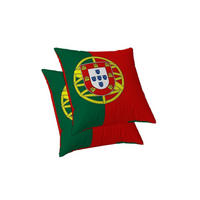 KISSENBEZUG Portugal-Flagge 50 x 50 cm 2er-Set - Multicolor, Textil (50/50cm)
