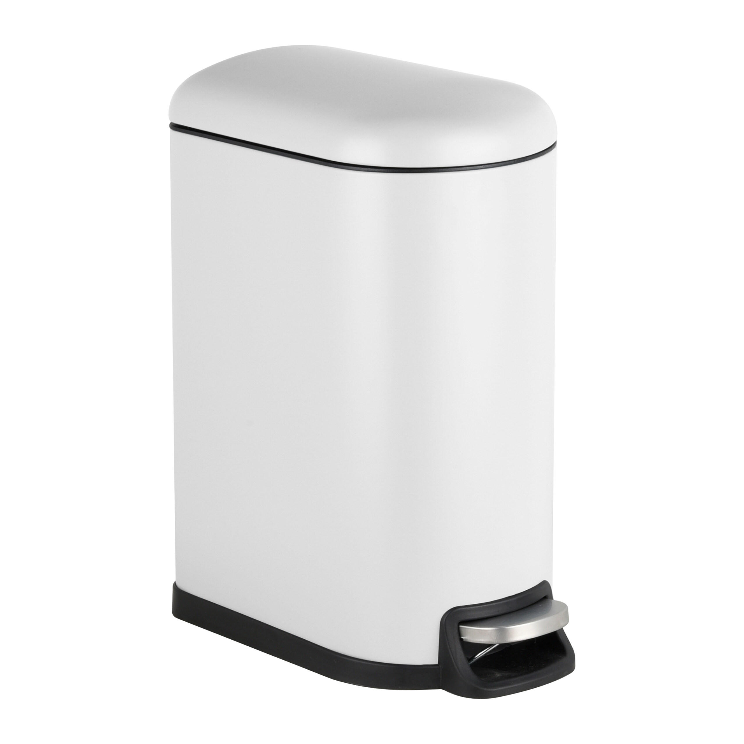 MÜLLEIMER - Weiß, Kunststoff/Metall (18.5/39/39cm) - Relaxdays