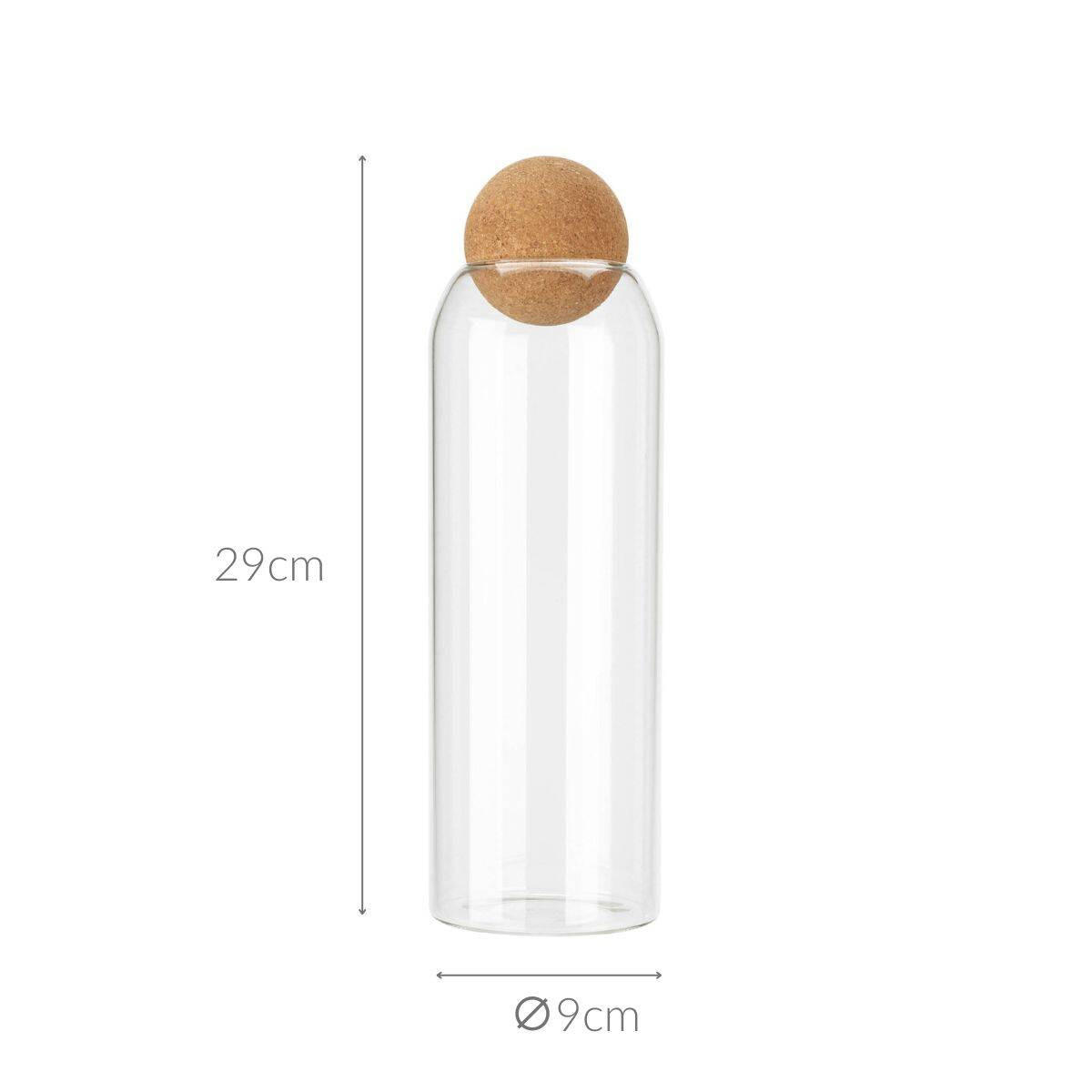 GLASBEHÄLTER Dekorativ - Transparent, Glas (9/29/9cm)