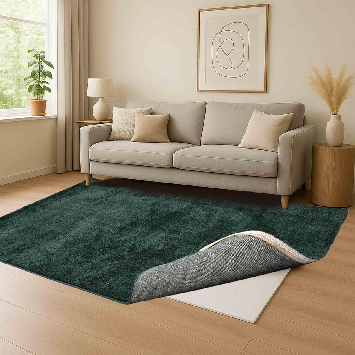 KURZFLORTEPPICH SAMMY - Grün, Textil (133/190cm) - Astra