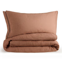 BETTWÄSCHE Musselin, 100% Baumwolle, 200/200 cm & 2x 40/80 cm, Kupferfarben - Kupferfarben, Textil (200/200cm) - Blumtal