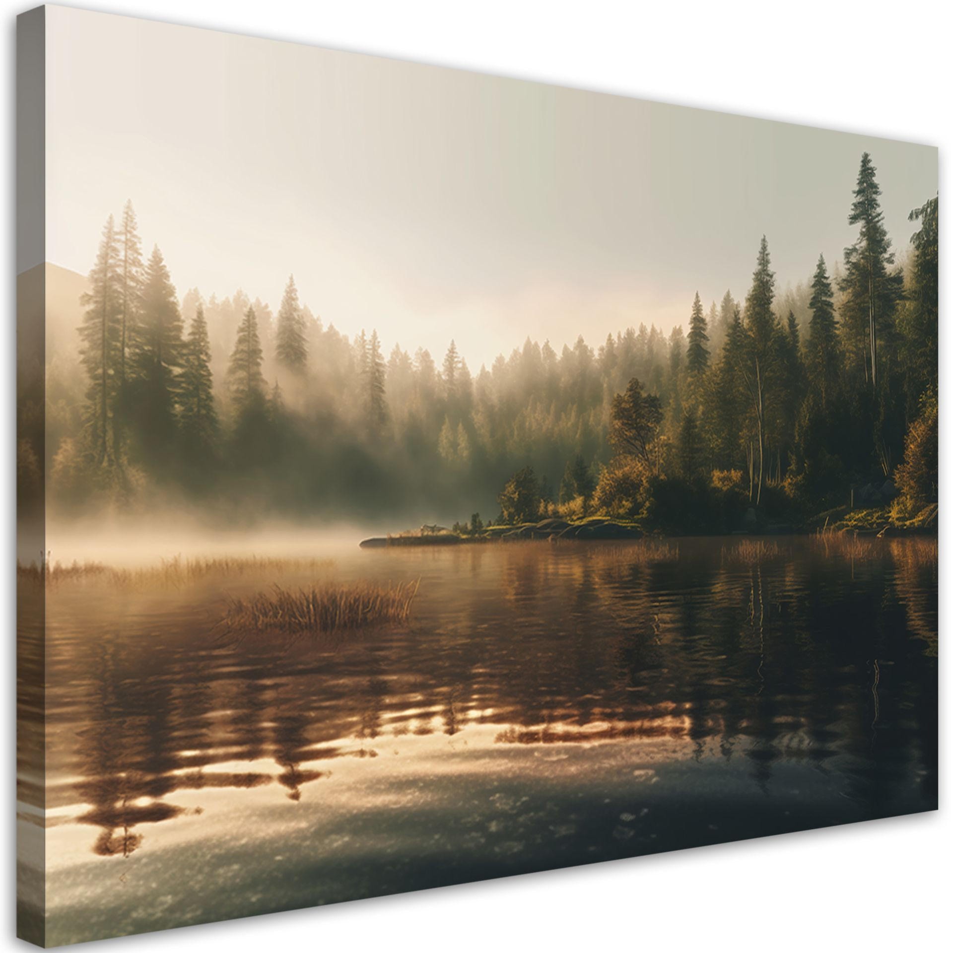 KUNSTDRUCK Grün 60/40 cm - Grün, Textil (60/40cm) - KUNSTLOFT