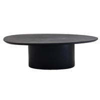 COUCHTISCH organisch aus Mangoholz 110cm, schwarz - Schwarz, Holz (110/70/33cm) - Giga Meubel