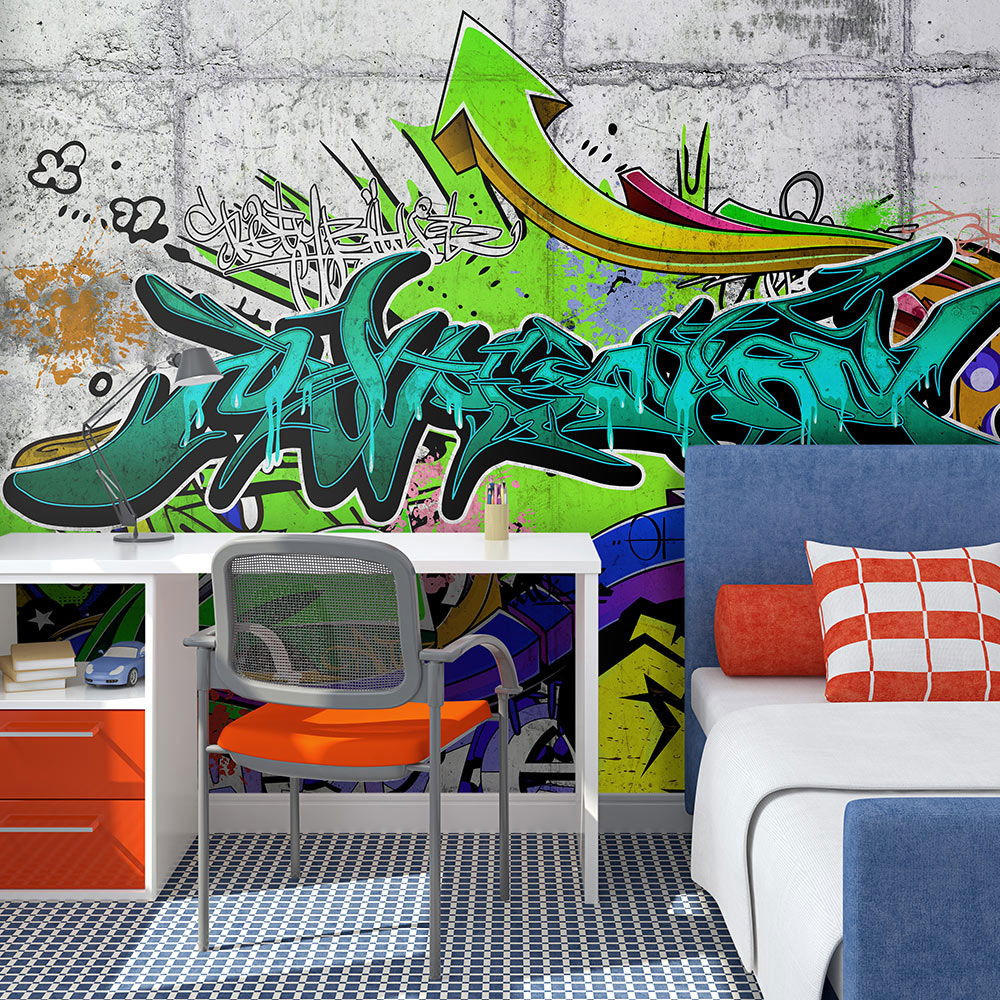 VLIESTAPETE Bunt 250/175 cm - Multicolor/Grau, Textil (250/1cm) - KUNSTLOFT
