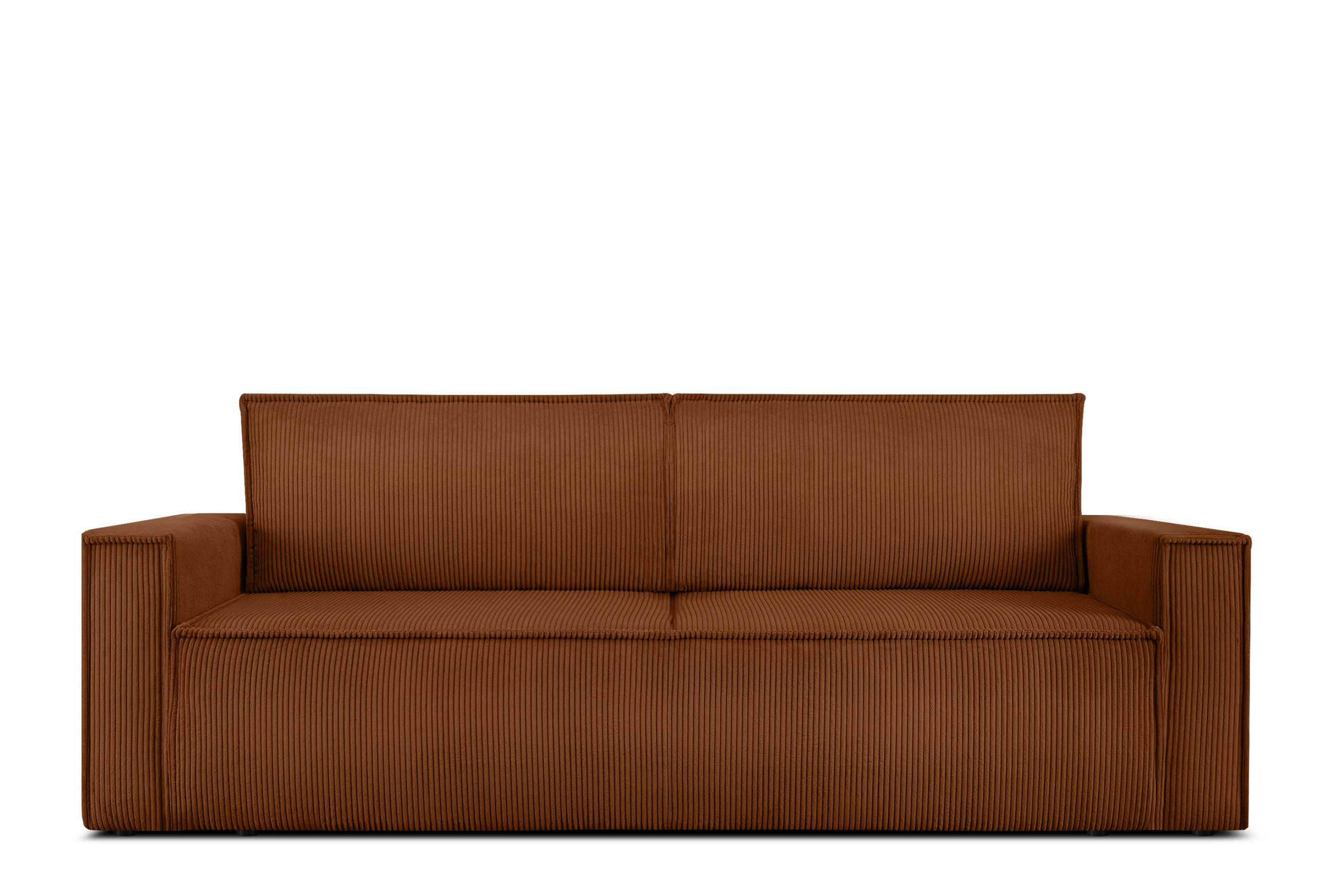 SCHLAFSOFA NAPI in Pet Friendly Cord-Stoff, rot - Rot/Schwarz, Textil (228/89/101cm) - KONSIMO®
