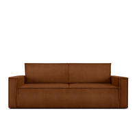 SCHLAFSOFA NAPI in Pet Friendly Cord-Stoff, rot - Rot/Schwarz, Textil (228/89/101cm) - KONSIMO®