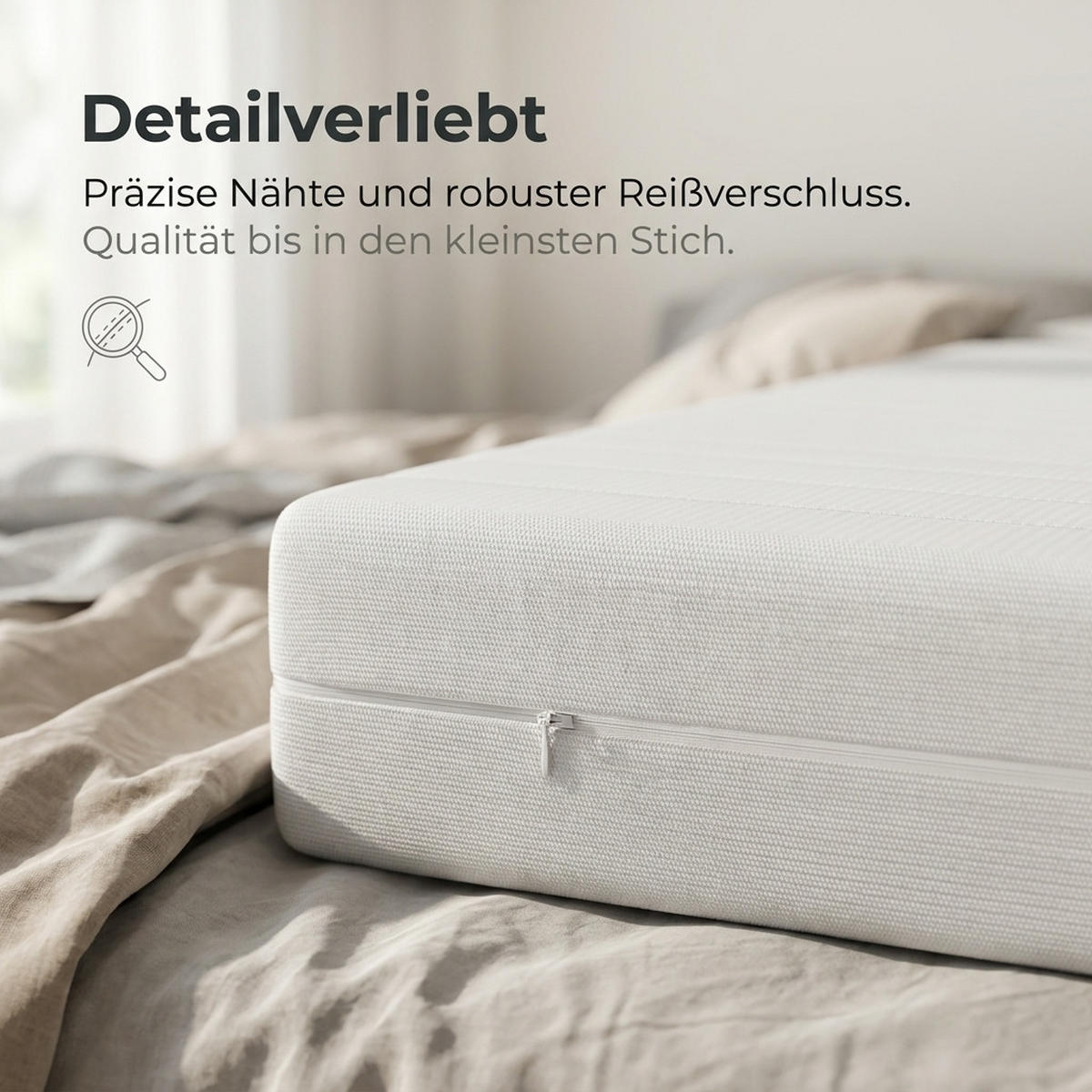 KALTSCHAUMMATRATZE 90/200 cm Weiß Höhe 20cm - Weiß, Textil (90/200cm) - Oxeza