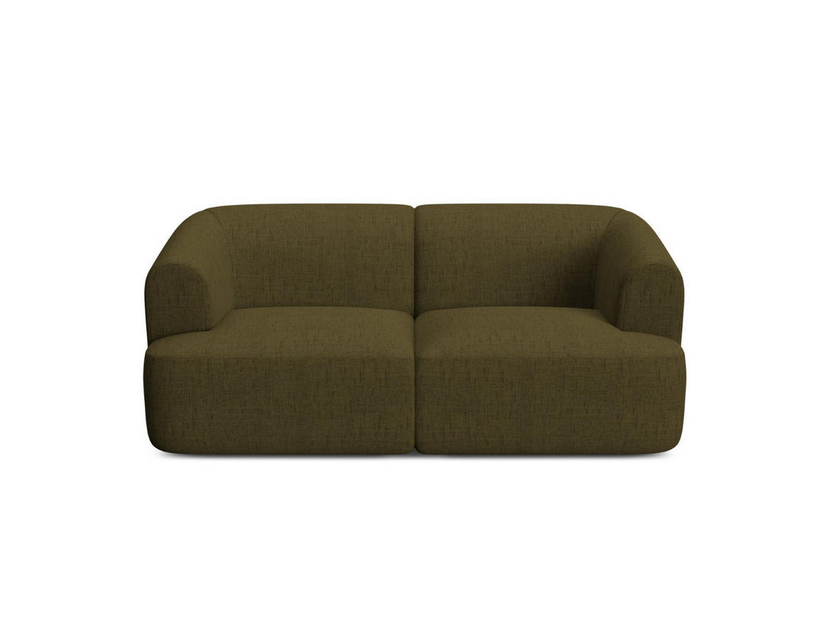 MODULARES-SOFA Campi aus strukturiertem Stoff grün 2 Sitzplätze - Grün, Textil (90/70/180cm) - Cosmopolitan Design