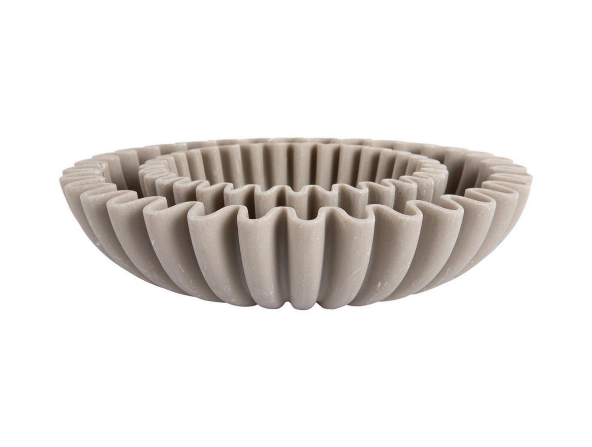 SCHALE Wave 30/30/7 cm - Grau, Kunststoff (30/7cm) - Present Time