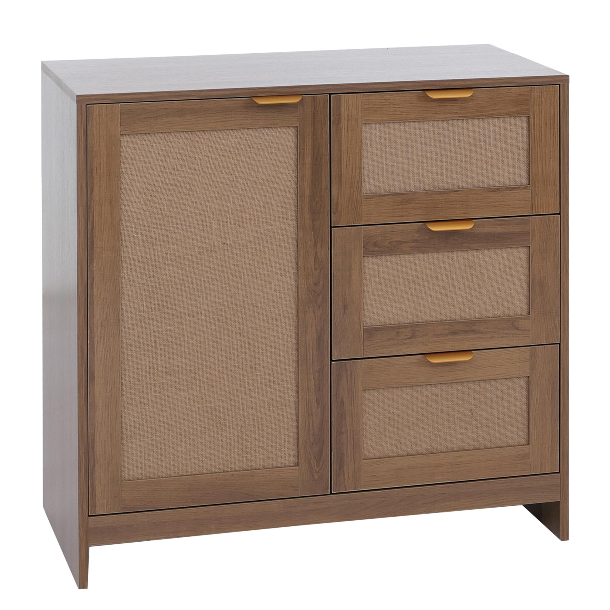 KOMODA Hnědá - hnědá, dřevo (80/80/40cm) - MCW