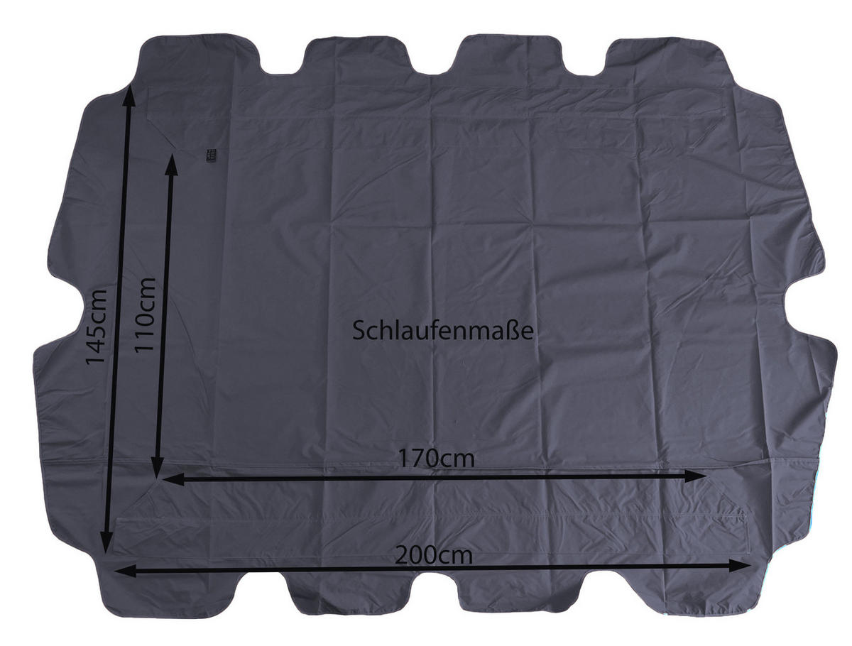 ERSATZDACH Hollywoodschaukel 145x200 cm Grau - Grau, Textil (145/18/200cm) - QUICK STAR
