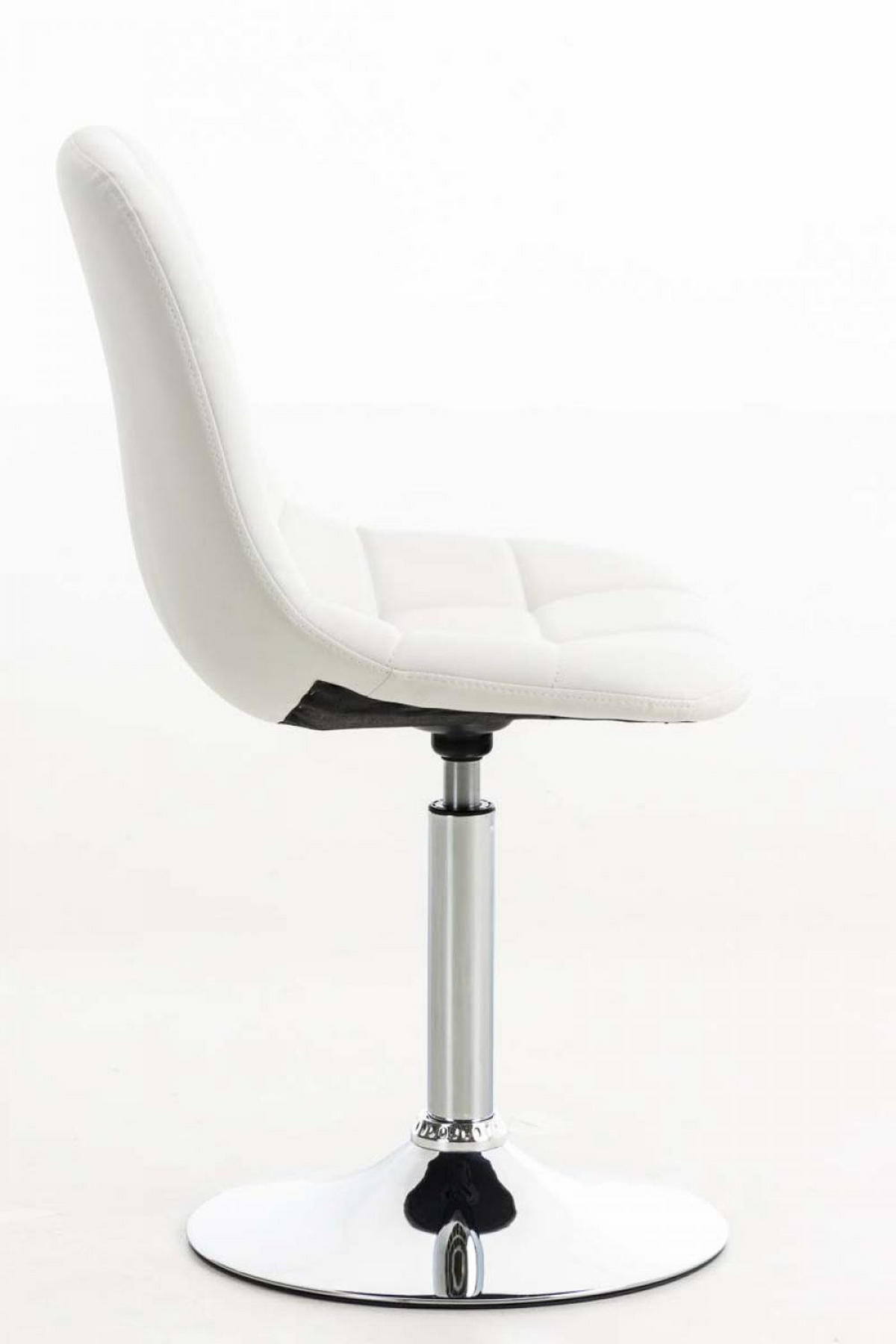 DREHSTUHL Lederlook weiß - Weiß, Textil/Metall (48/84/52cm) - CLP