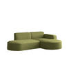 ECKSOFA Modena Studio, Stoff Quelle, Olive Rechts - Olivgrün, Holz (236/165cm) - Kaiser Möbel