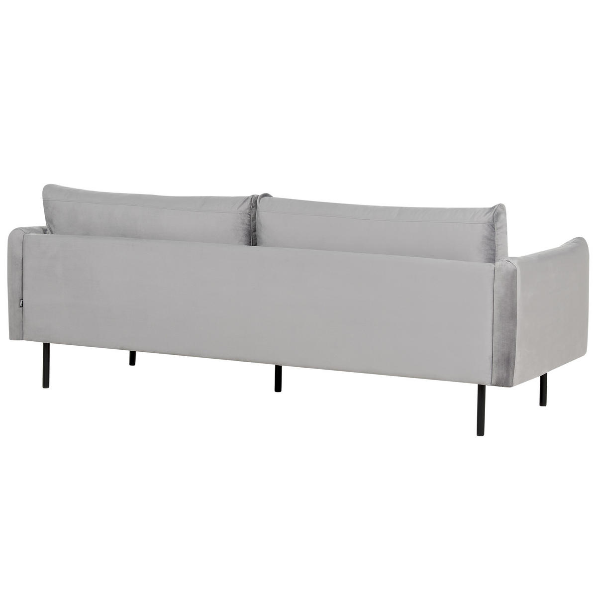 POHOVKA 3-místná Sametová látka Šedá Vinterbro - šedá, textil (220/86/84cm) - Beliani