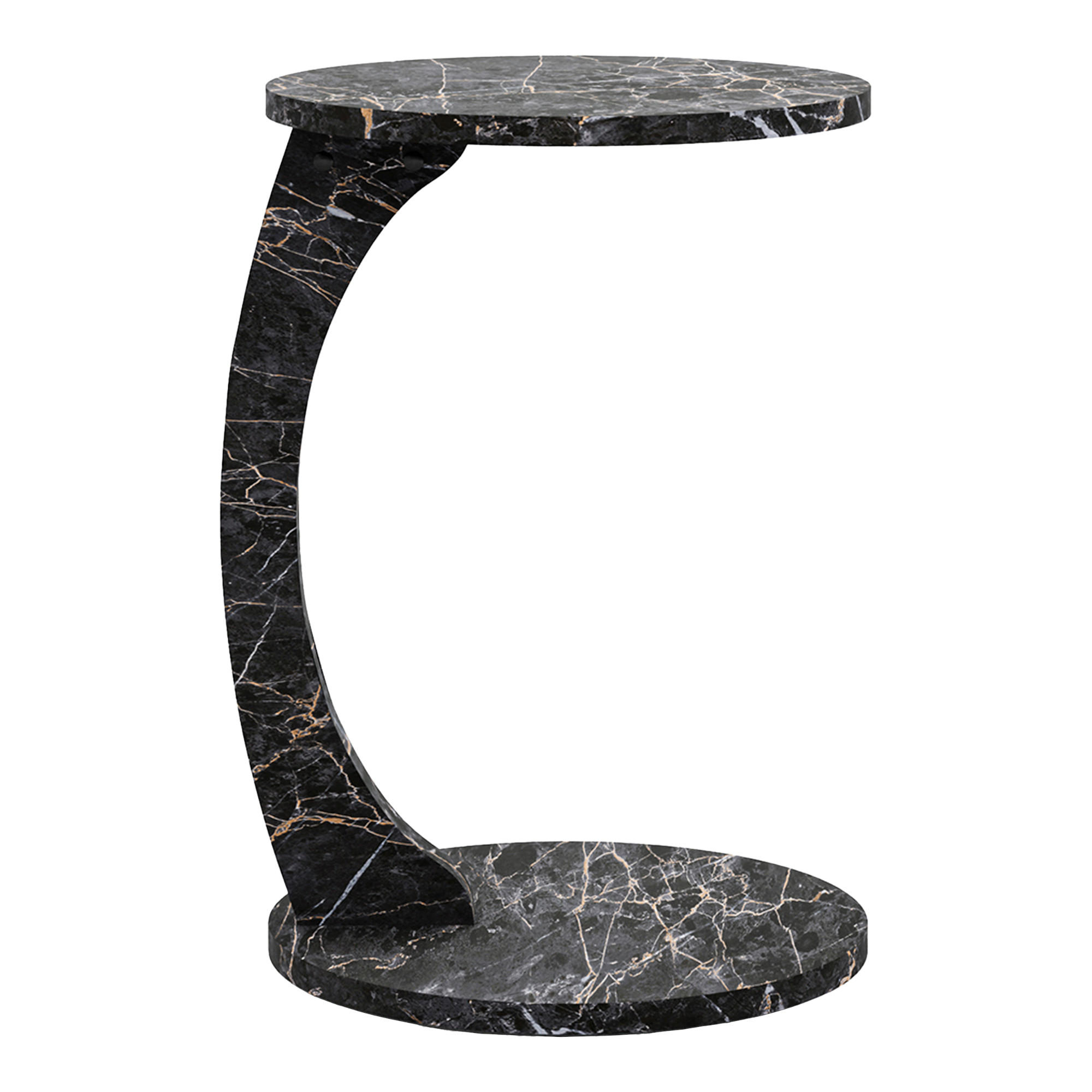 BEISTELLTISCH Holeby - Anthrazit/Schwarz, Holzwerkstoff (38/38/56cm) - [en.casa]