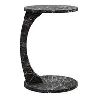 BEISTELLTISCH Holeby - Anthrazit/Schwarz, Holzwerkstoff (38/38/56cm) - [en.casa]