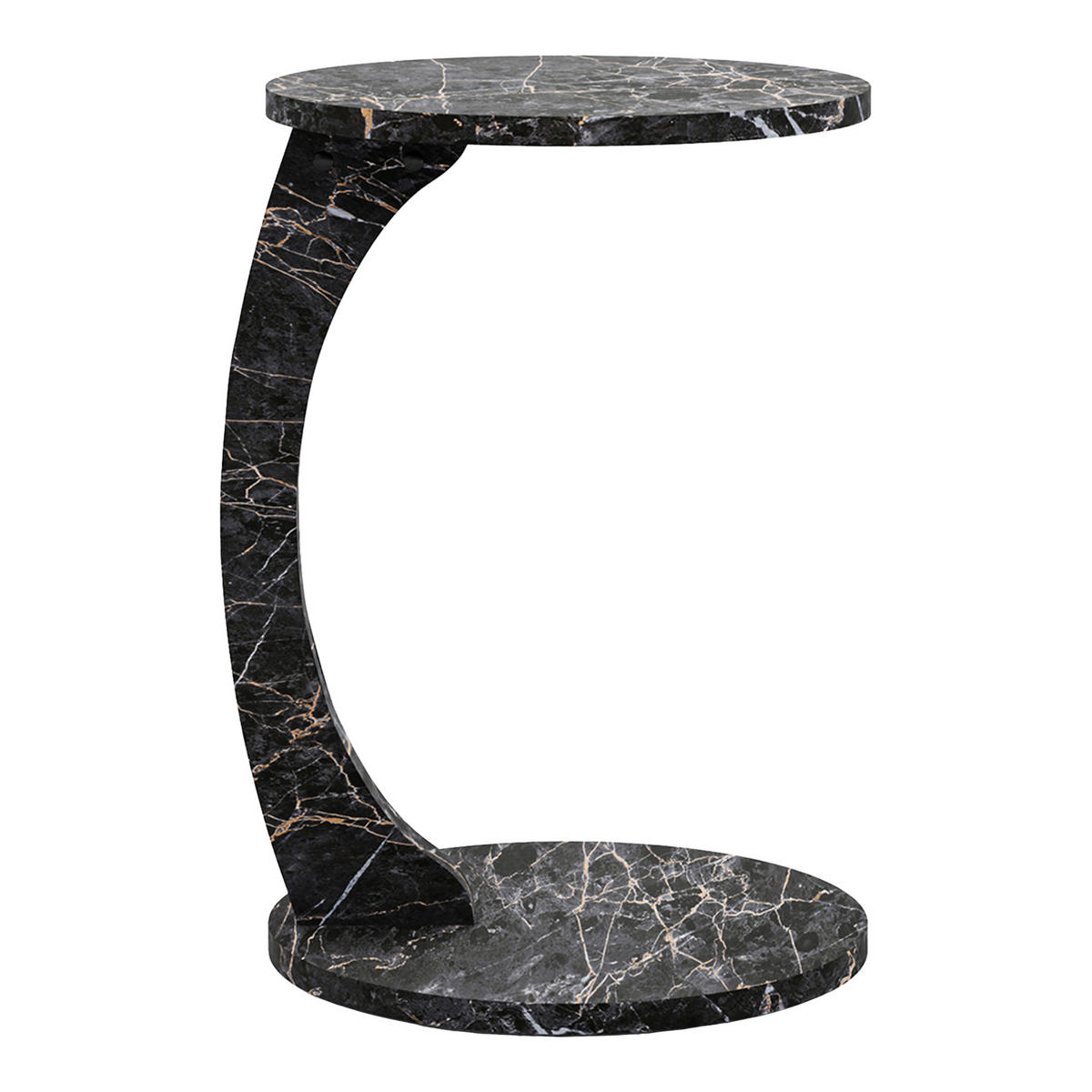 BEISTELLTISCH Holeby - Anthrazit/Schwarz, Holzwerkstoff (38/38/56cm) - [en.casa]