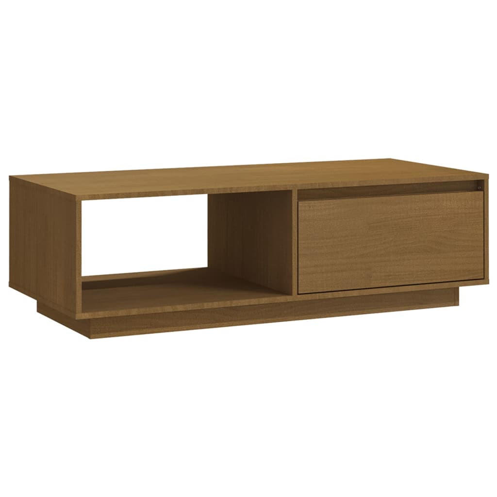 COUCHTISCH Honigbraun 110x50x33,5 cm Massivholz Kiefer - Braun, Holz (110/50/33.5cm) - furnicato