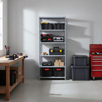 SCHRAUBREGAL PANDA TALL | HxBxT 200x110x30cm | 6 Fachböden | Fachlast 90kg | Grau - Grau, Metall (110/200/30cm) - PROREGAL