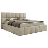 BOXBETT NIRA 140/200 - Beige Velvet - H3 - Beige, Holz/Textil (140/200cm) - MKS