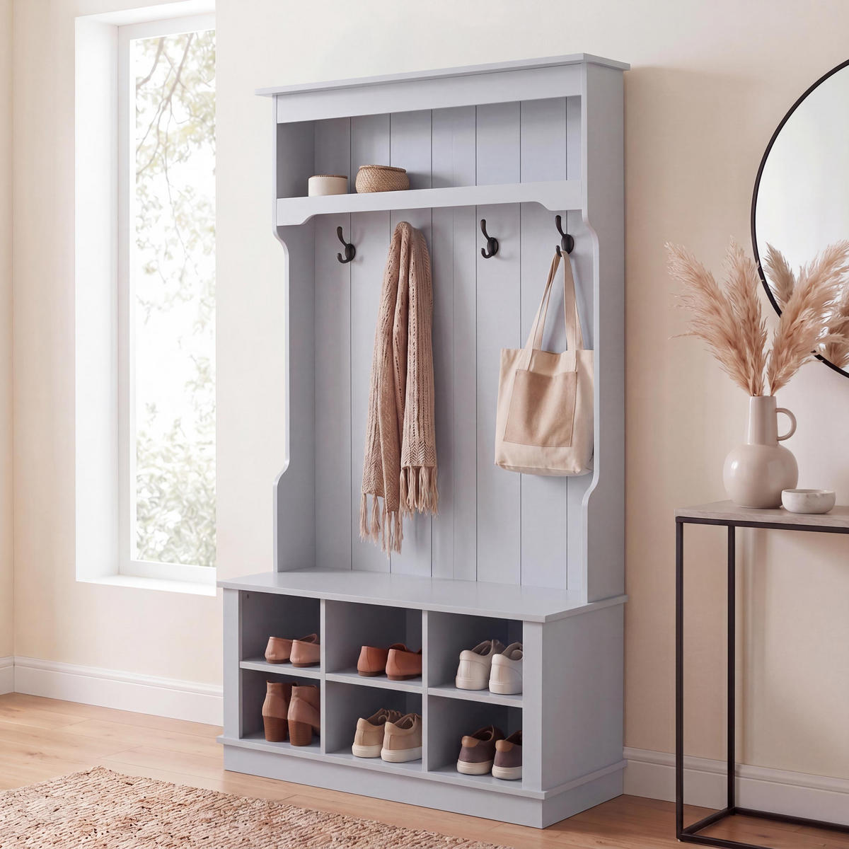 GARDEROBE Hellgrau - Hellgrau, Holz (100/170/39cm) - MCW