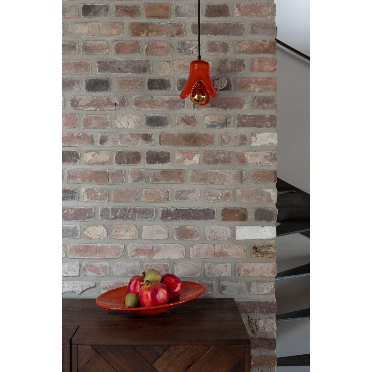 DEKORATIVE SCHALE Gable - Orange, Glas (6cm) - Dutchbone