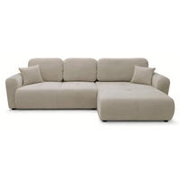 ROHOVÁ POHOVKA Olido Béžový Velur - černá/béžová, textil/plast (279/150cm) - Selsey