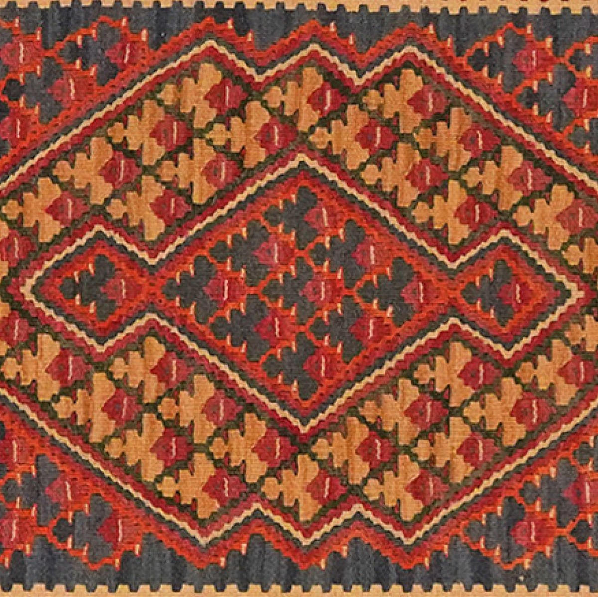 KELIM-TEPPICH handgewebt Senneh Blau 85/62 cm Schurwolle - Blau, Textil (62/85cm) - Looma