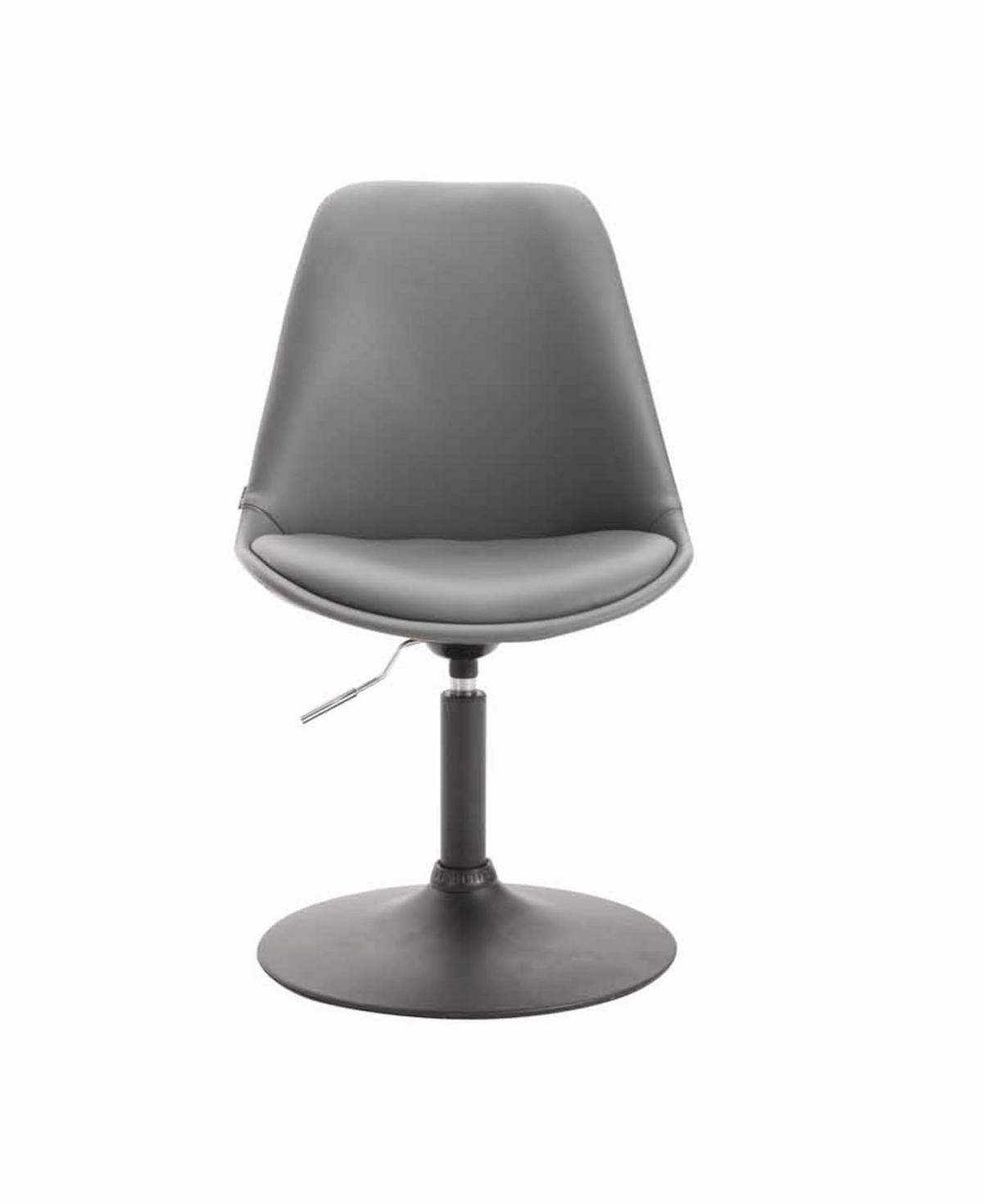 DREHSTUHL 4er Set Lederlook grau - Schwarz/Grau, Textil/Metall (48/76/57cm) - CLP