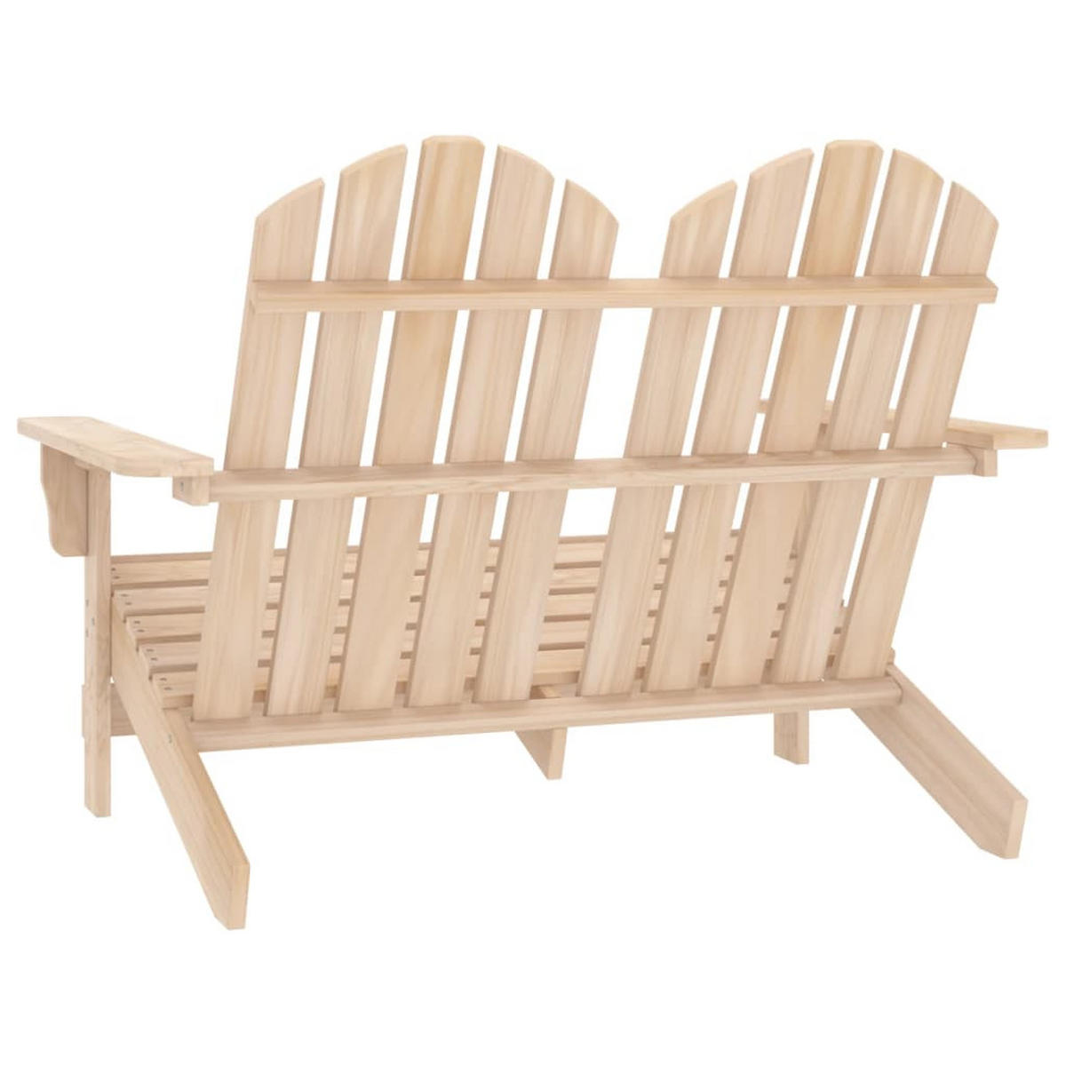 ADIRONDACK-GARTENBANK 2-Sitzer Massivholz Tanne - Naturfarben, Holz (100/89.5/85.5cm) - furnicato