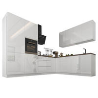 ECKKÜCHE 280 x 220 cm – Aspen KA3-M280 - in Weiß/Hochglanz - Weiß, Holz (500/212/58cm)