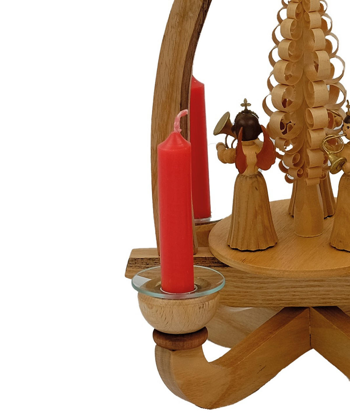 GLAS-KERZENMANSCHETTE (Bobeches) (Außen 40 mm, Innen 15 mm) für Pyramidenkerzen - Transparent, Paraffin (4/0.2/4cm) - Holfeuer Crystal Design