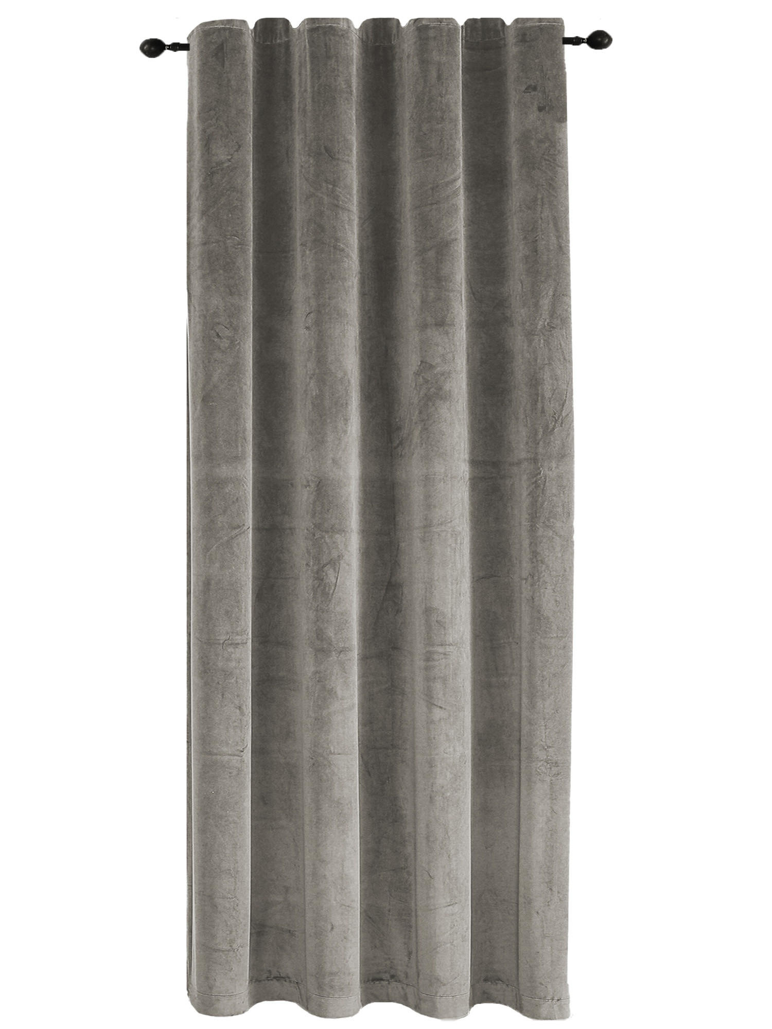 VORHANG Kräuselband Samt 140/145 cm taupe - Taupe, Textil (140/145cm) - TiborTex
