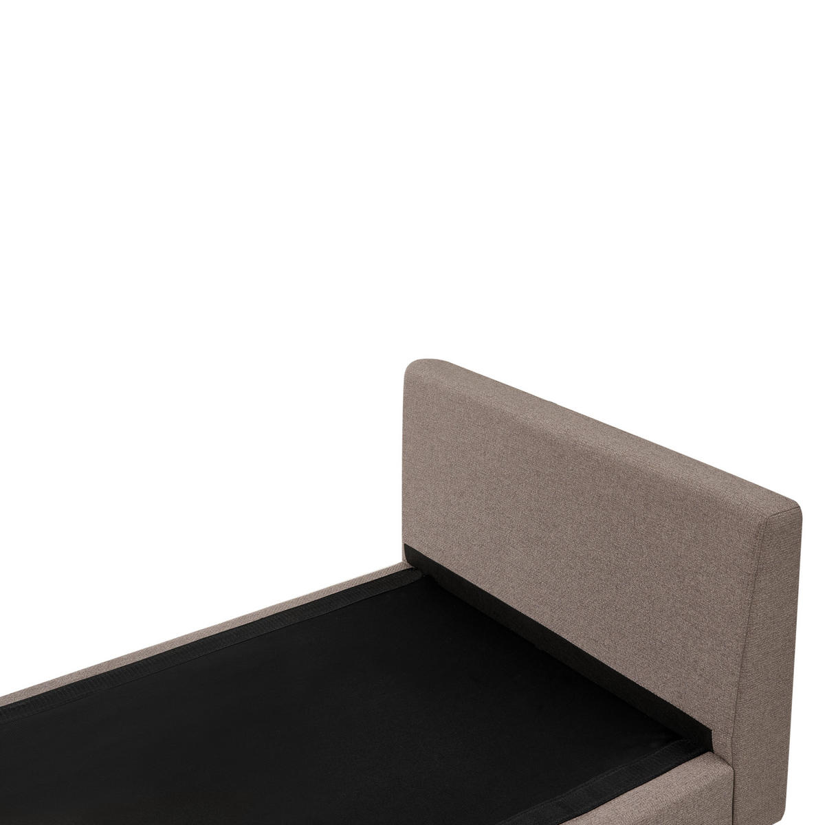 ČALOUNĚNÉ LEHÁTKO CHAISE LONGUE Látka Taupe Archiane - černá/béžová, textil (170/60/85cm) - Beliani