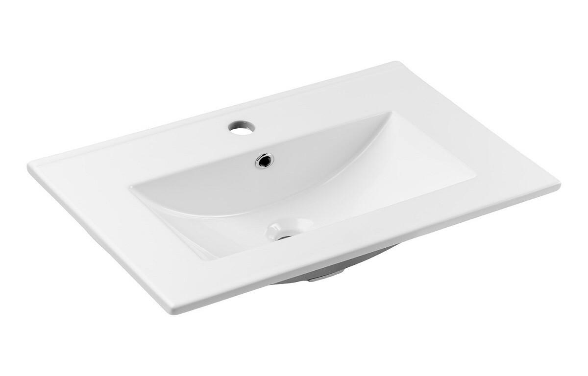 WASCHTISCHKOMBI 60 cm 2 Teile - Line Reed Green L BM88 in Schilfgrün/ Evoke Eiche - Grün, Holz (60/57/40cm)