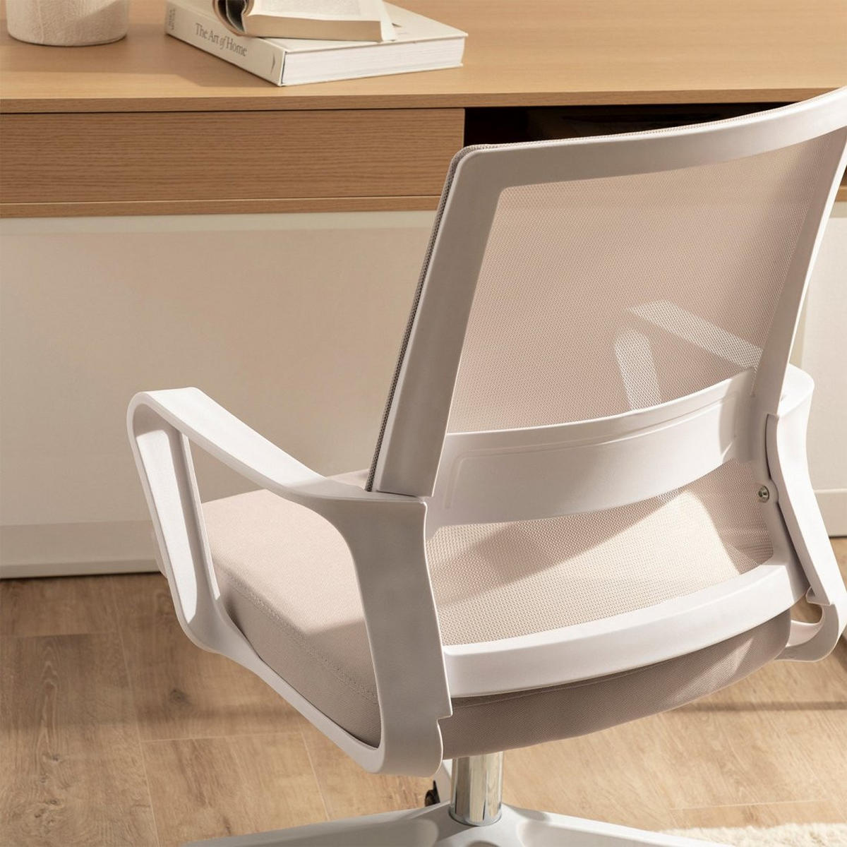 SCHREIBTISCHSTUHL Sayla Beige 60 cm x 95-105 cm - Beige, Kunststoff (60/95/60cm)