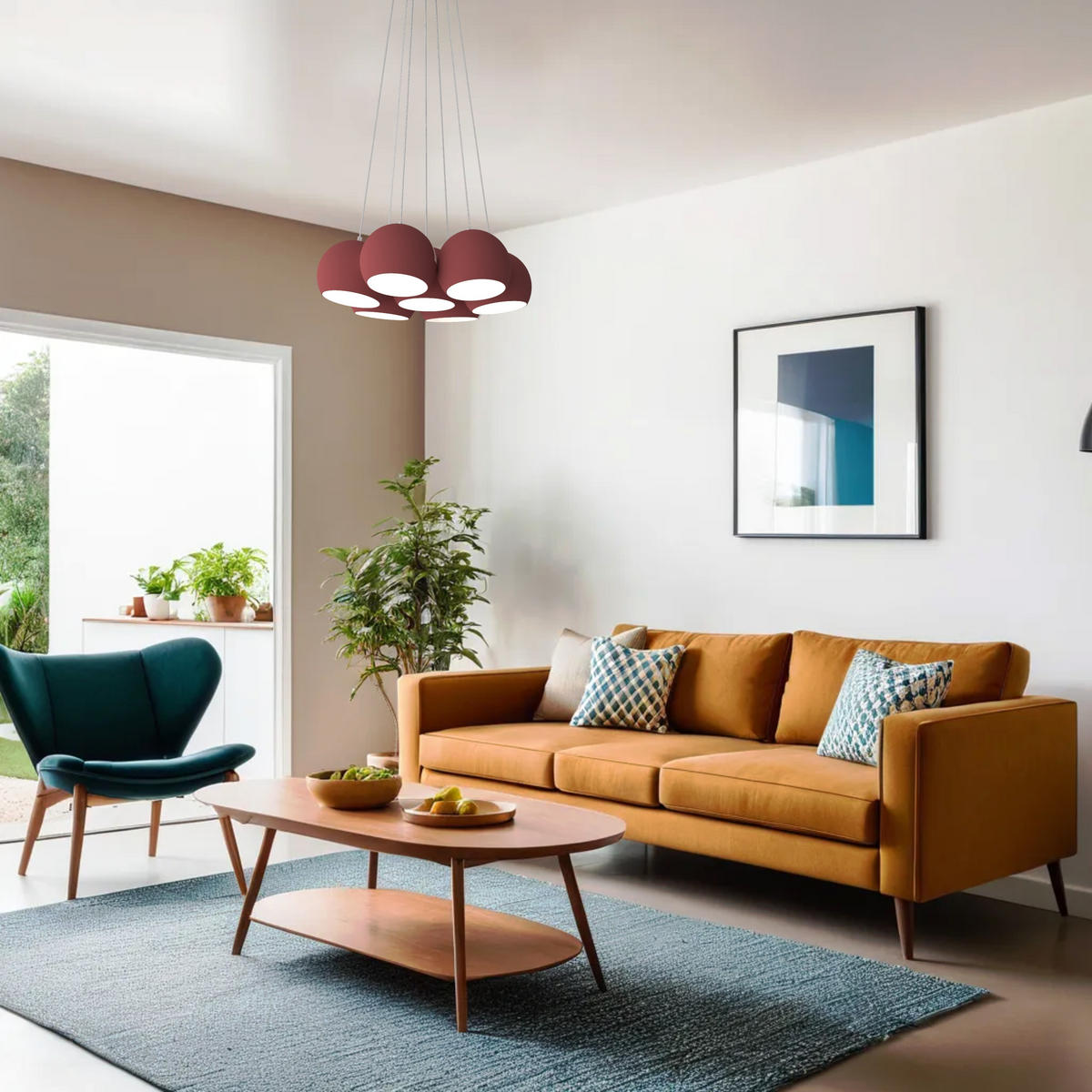 HÄNGELEUCHTE - Samtahornfarben, Metall (25/25/20cm) - Lumicom