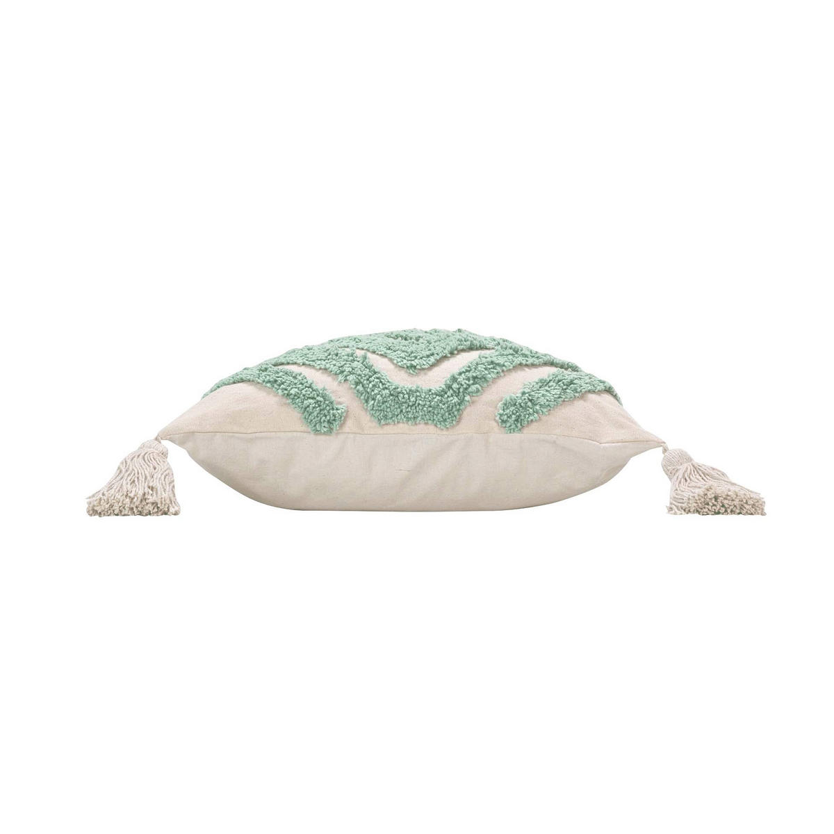 ZIERKISSEN Athena 40/40 cm - Grün, Naturmaterialien (40/40cm) - Douceur d´intérieur