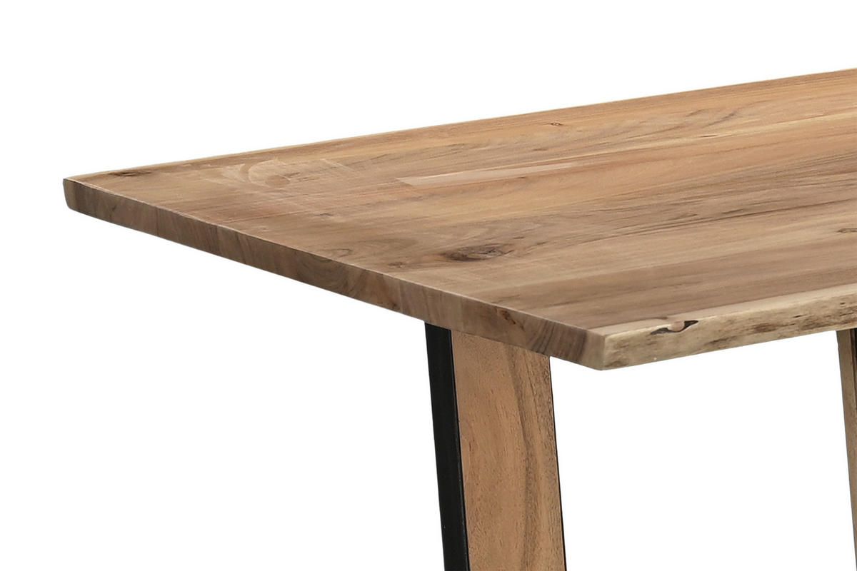 BRISBANE - Beige/Schwarz, Holz/Metall (100/260/77cm) - SAM