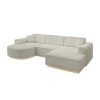 WOHNLANDSCHAFT ARRIO-U1 303x171x83 cm Creme - Ecru/Creme, Holzwerkstoff/Textil (303/83/171cm) - ALTDECOR