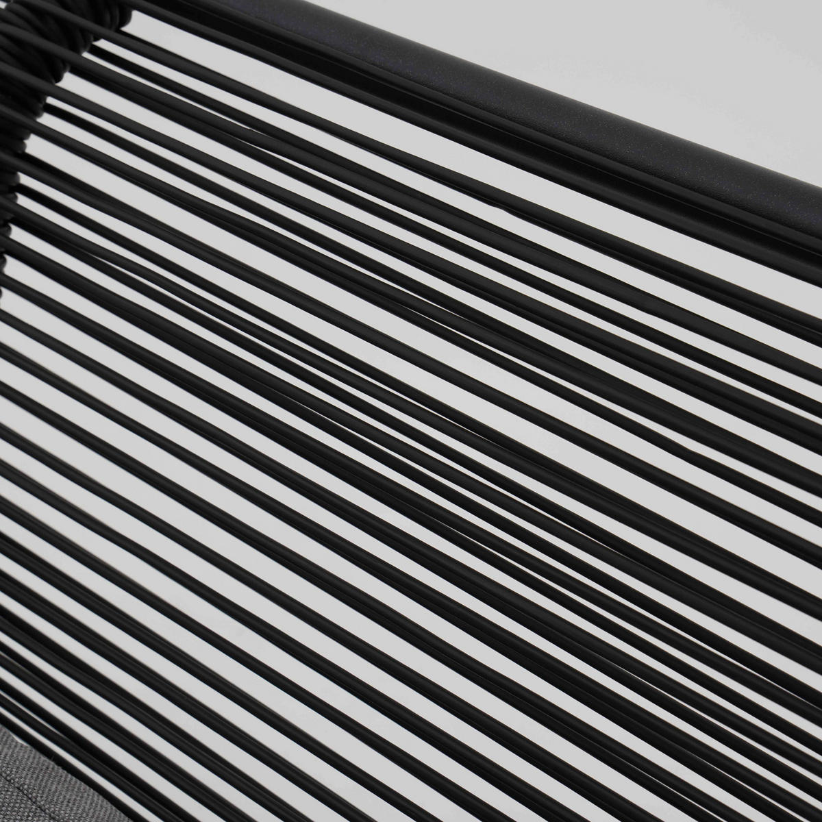 GARTENMÖBEL 4-Sitzer, Schwarz - Schwarz, Textil - Oviala