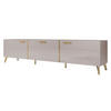 TV-LOWBOARD Picru 200 3D - Kaschmir/Goldfarben, Holzwerkstoff/Kunststoff (204/47/38cm) - MIRJAN24