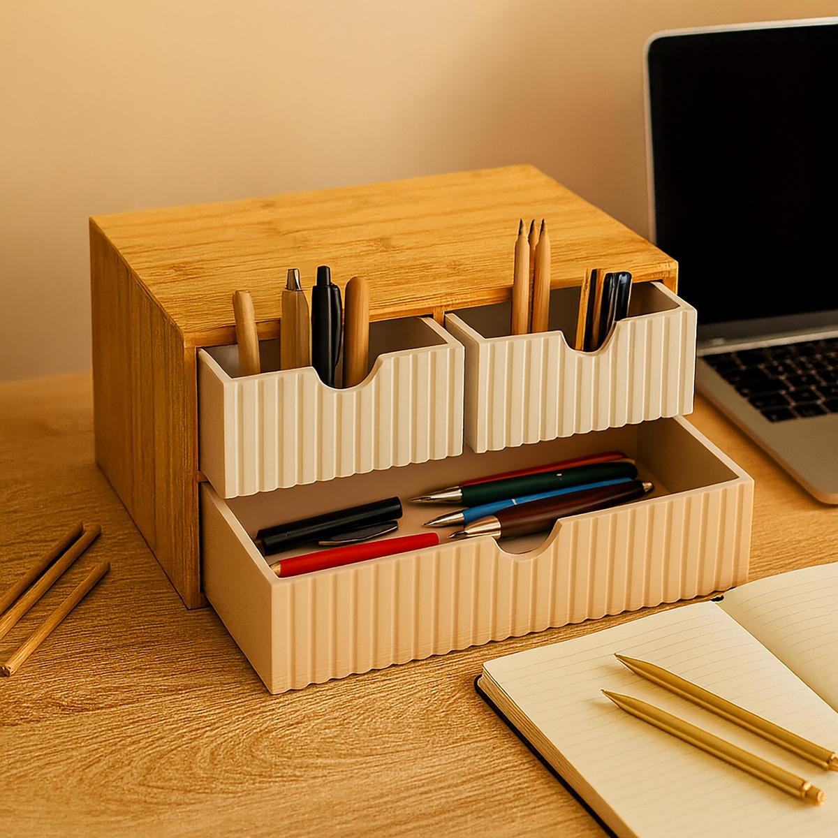 SCHUBLADENBOX - Multicolor, Holz/Holzwerkstoff (20/30/15cm) - Relaxdays