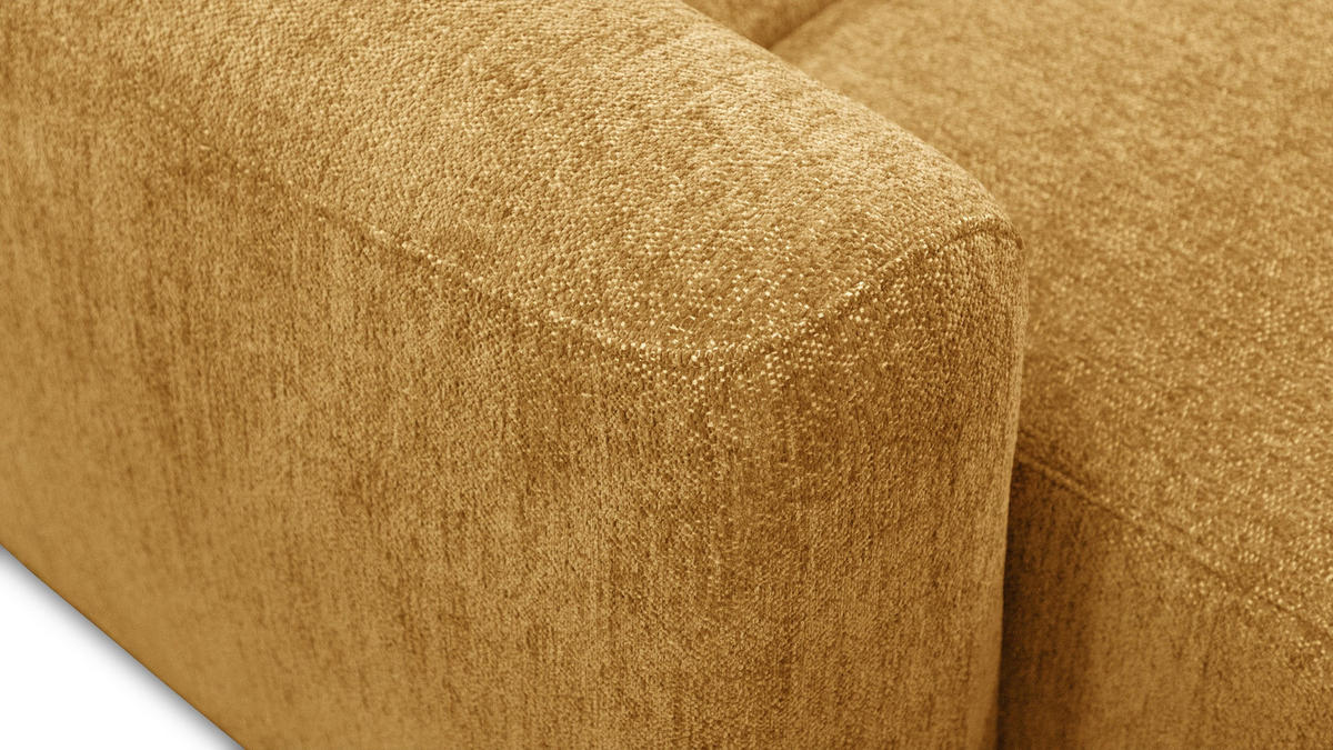 ECKSOFA NERO 4-Sitzer, gelb - Gelb/Schwarz, Holz/Textil (272/81/159cm) - Courtois Laville