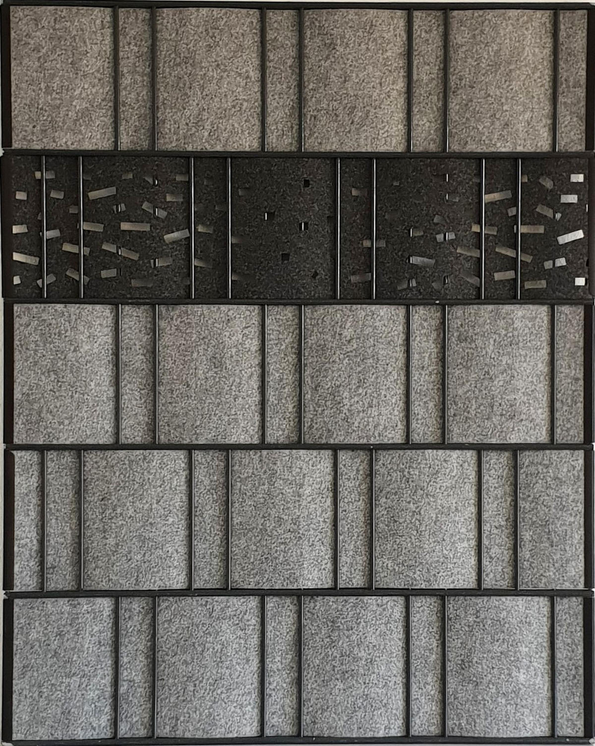 SICHTSCHUTZSTREIFEN Design Vlies Criss Cross für Doppelstabmatten Anthrazit 2,6m - Anthrazit, Kunststoff (260/19cm) - ZAUN|ZU